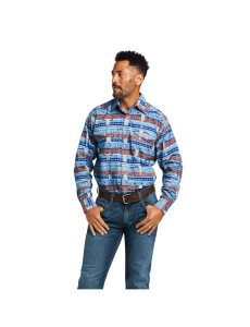 Ariat Amir Classic Fit Shirt Venus Blue | BUYTMJ-970