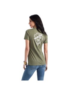 Ariat Arrowhead Tee Military Heather | CGQNHD-507