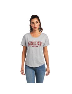 Ariat Bandana Logo T-Shirt Heather Grey | EVMGBS-952