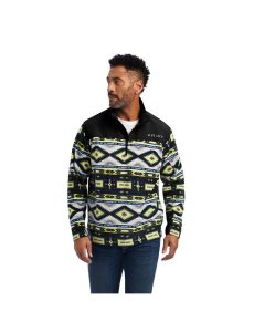 Ariat Basis 2.0 1/4 Zip Sweatshirt Lime Chaser Southwest | GULXQR-605