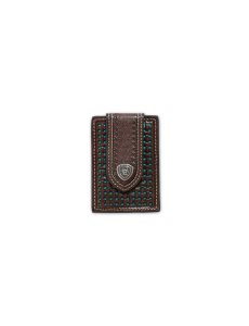 Ariat Basketweave card case Brown | WQAZNY-738