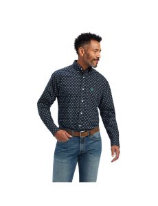 Ariat Beckham Classic Fit Shirt Dark Sapphire | SAMEXD-564