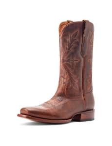 Ariat Bench Made Stilwell Western Boot Saddle Brown Bison | OIEPQF-135