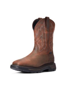 Ariat Big Rig Waterproof Work Boot Dark Brown | IKLMRA-692