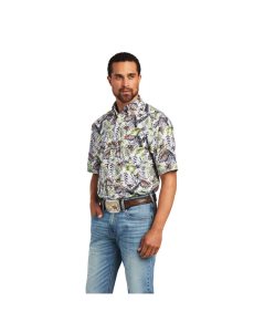 Ariat Blaine Classic Fit Shirt White | PVRCHA-309