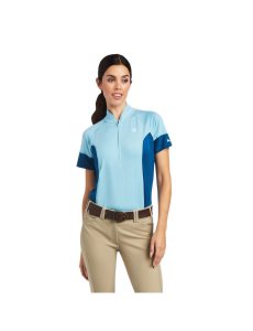 Ariat Cambria Jersey 1/4 Zip Baselayer Milky Blue/Blue Opal | KPWDVT-173