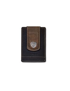 Ariat Card Case Logo Diagonal Stitch Brown | PRFBOK-659