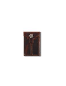 Ariat Center ridge trifold wallet Brown | IXNAQB-651