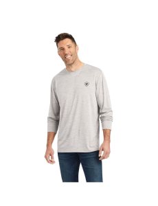 Ariat Charger Camo Shield T-Shirt Light Grey Heather | YGNUJR-769