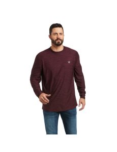 Ariat Charger Logo T-Shirt Malbec Heather | IQDAFC-035