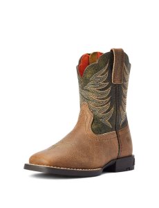 Ariat Child Firecatcher Western Boot Distressed Brown | YRZWKP-795