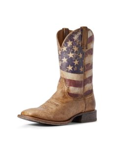 Ariat Circuit Proud Western Boot Naturally Distressed Brown | JPFAGX-920