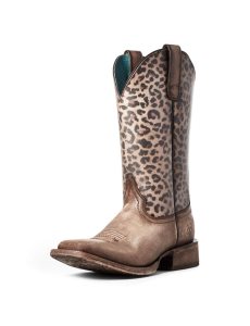 Ariat Circuit Savanna Western Boot Naturally Distressed Brown | MNPXVQ-098