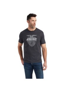 Ariat Diamond Shield T-Shirt Charcoal Heather | QATCUL-619