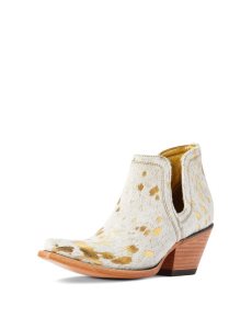 Ariat Dixon Haircalf Western Boot White Metallic Hair On | MEUOQP-952