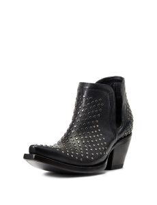 Ariat Dixon Studs Western Boot Brooklyn Black | QGZUTD-946