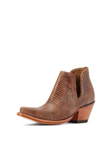 Ariat Dixon Western Boot Brown Lizard Print | TUKNEQ-293