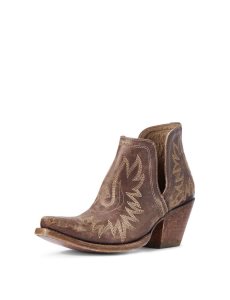 Ariat Dixon Western Boot Naturally Distressed Brown | YJGPRE-278