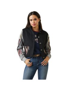 Ariat Embroidered Chimayo Jacket Black/Grey | SPUZLJ-674