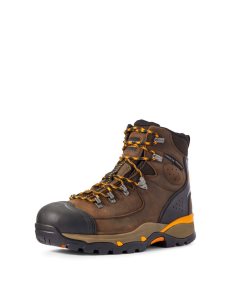 Ariat Endeavor 6' Waterproof Carbon Toe Work Boot Chocolate Brown | SADEMN-615