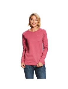 Ariat FR Air Crew T-Shirt Rose Violet | VNBIWE-805