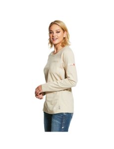 Ariat FR Air Crew T-Shirt Sand Heather | BTDXNV-268