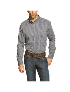 Ariat FR Basic Work Shirt Blue Multi | DSZXGF-641