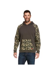 Ariat FR DuraStretch Patriot Hoodie Sage Digi Camo | VWNAGH-976