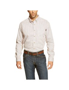 Ariat FR Gauge Work Shirt White Multi | IUGTJY-721