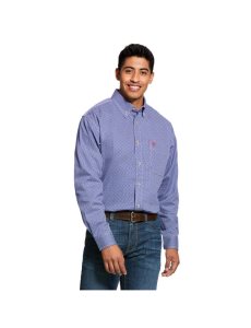 Ariat FR Liberty Work Shirt Cobalt | CUOLPR-461