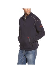 Ariat FR Polartec Fleece 1/4 Zip Top Navy | TXLYAV-165