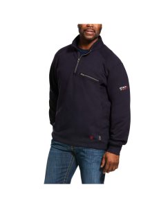 Ariat FR Rev 1/4 Zip Top Navy | KBOPTV-147