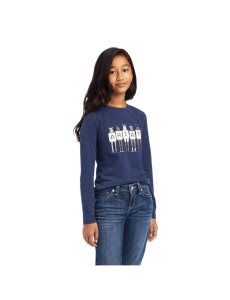 Ariat Fan Club T-Shirt Navy Heather | XRENWY-749