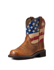 Ariat Fatbaby Heritage Patriot Western Boot Crackled Tumeric | VPKETR-695