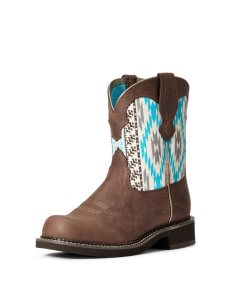 Ariat Fatbaby Heritage Twill Western Boot Dark Cottage | XTJGLH-921