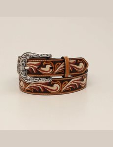 Ariat Filigree embossed belt Tan | KYIXTL-024