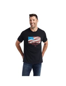 Ariat Flagscape T-Shirt Black | TZAPNL-572