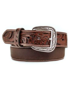 Ariat Floral embossed ends belt Tan | WIFJYK-071