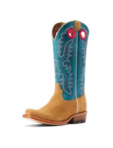 Ariat Futurity Boon Western Boot Buckskin Roughout | UQJSBK-859