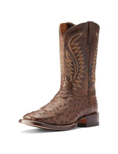 Ariat Gallup Western Boot Mocha Full Quill Ostrich | HGFDMZ-906