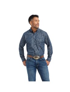 Ariat Girard Classic Fit Shirt Chambray Blue | QXHFWL-871