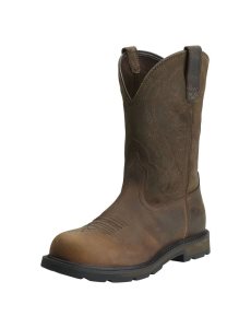 Ariat Groundbreaker Steel Toe Work Boot Brown | KVDBUP-073