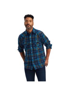 Ariat Halstead Retro Fit Shirt Sylvan Teal | HDTRZP-356