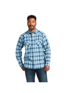 Ariat Harper Retro Fit Shirt Ensign Blue | HMULTC-897