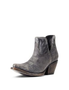 Ariat Hazel Western Boot Naturally Distressed Black | ZKDRBA-382