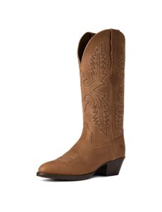 Ariat Heritage Elastic Wide Calf Western Boot Tan Bomber | QIKSTZ-704