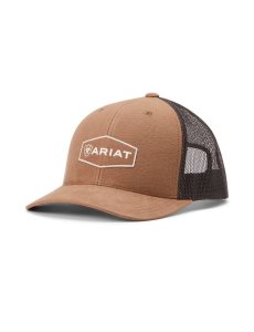 Ariat Hex Logo Patch Cap Brown | GDUTCX-612