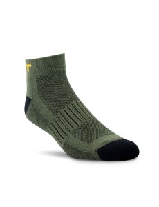 Ariat High Performance Quarter Crew Tek Work Sock 3 Pair Pack Olive | YNQCPA-789