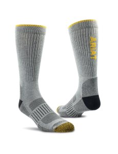 Ariat High Performance Tek Work Sock 2 Pair Pack Grey | SVQLYI-957