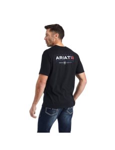 Ariat Horizontal T-Shirt Black | YQBZED-598